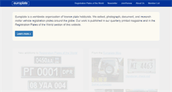 Desktop Screenshot of europlate.org.uk
